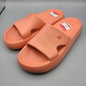 Tory Burch Shower sandals slide EVA Coral pink flip flops Shoes sz 8-9 new